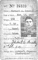 Fig. 23. Identification Card issued to Bradley at Kirtland AFB