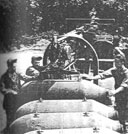 Fig. 28. Bombs being transported to hardstand