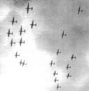 Fig. 35. B-24 bomber formation--two sections
