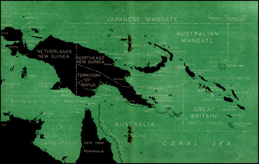 Map of New Guinea-Solomons area
