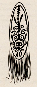 Melanesian decorated shield